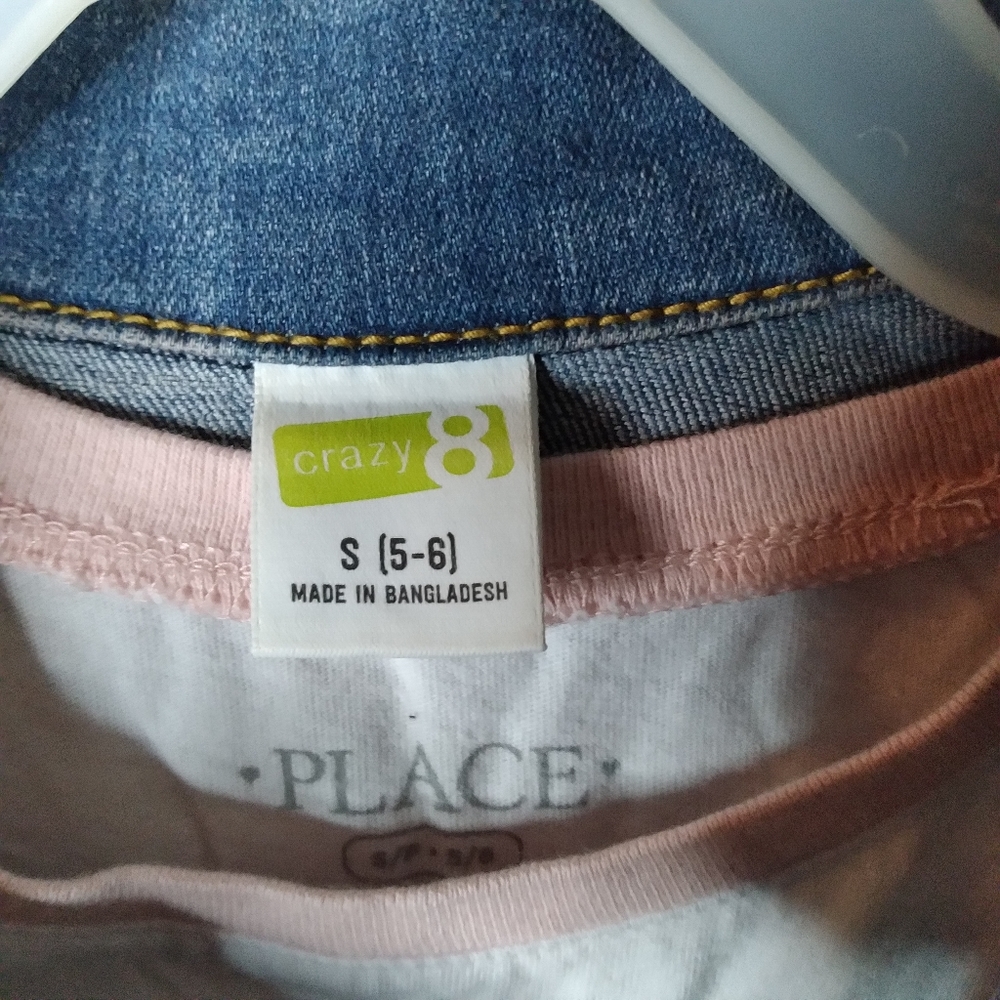 #186 Girls Crazy 8 Blue Demin Button Pocket Jean Jacket - Picture 7 of 16
